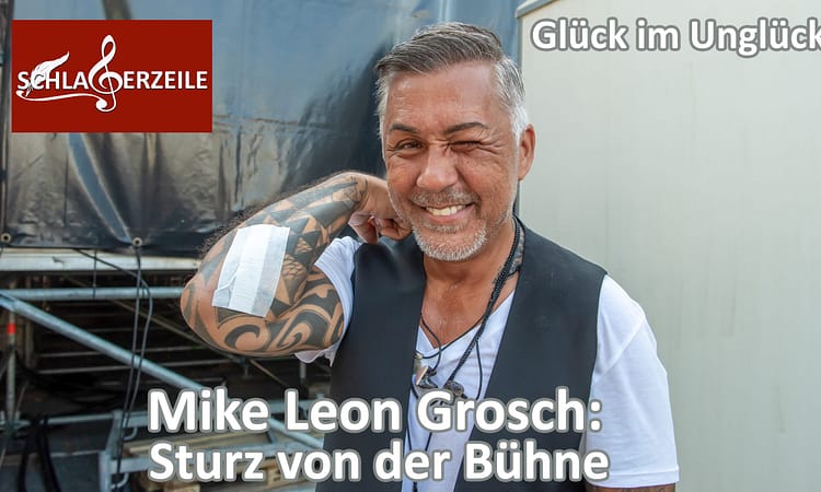 Mike Leon Grosch stürzt
