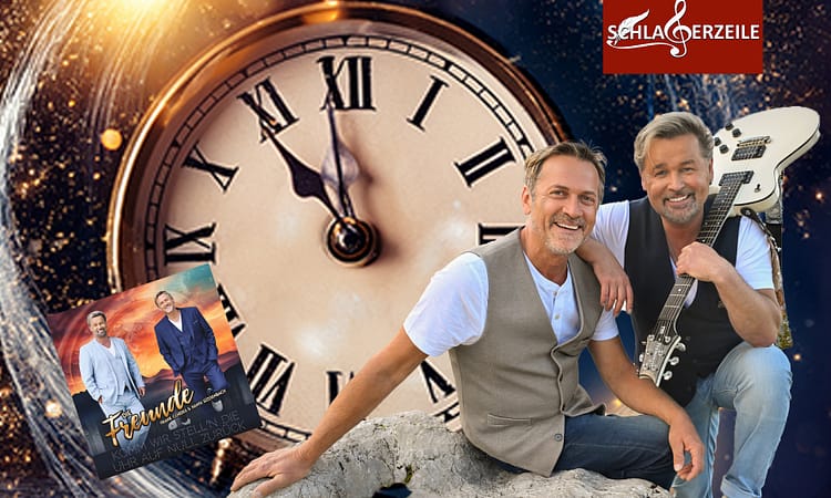 Die Freunde stellen die Uhr zurück